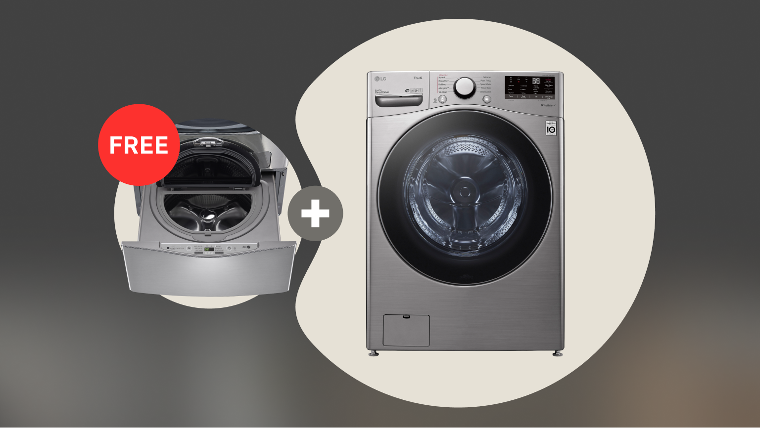 Free matching pedestal washer with select washer